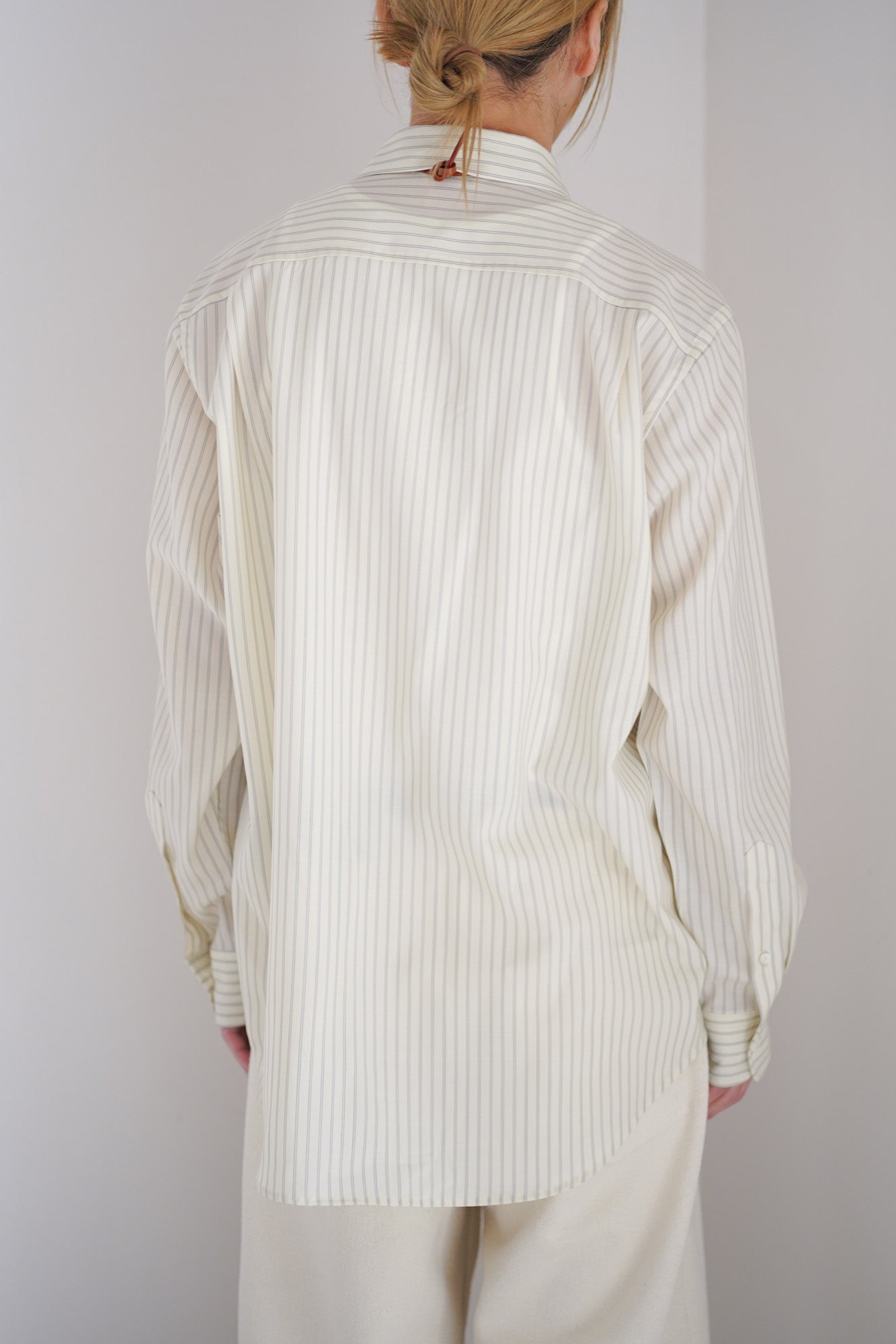 SUPER FINE WOOL STRIPE SHIRT