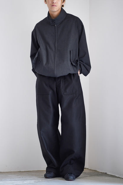 BACK SATIN BARREL-LEG PANTS 【 GENDERLESS 】