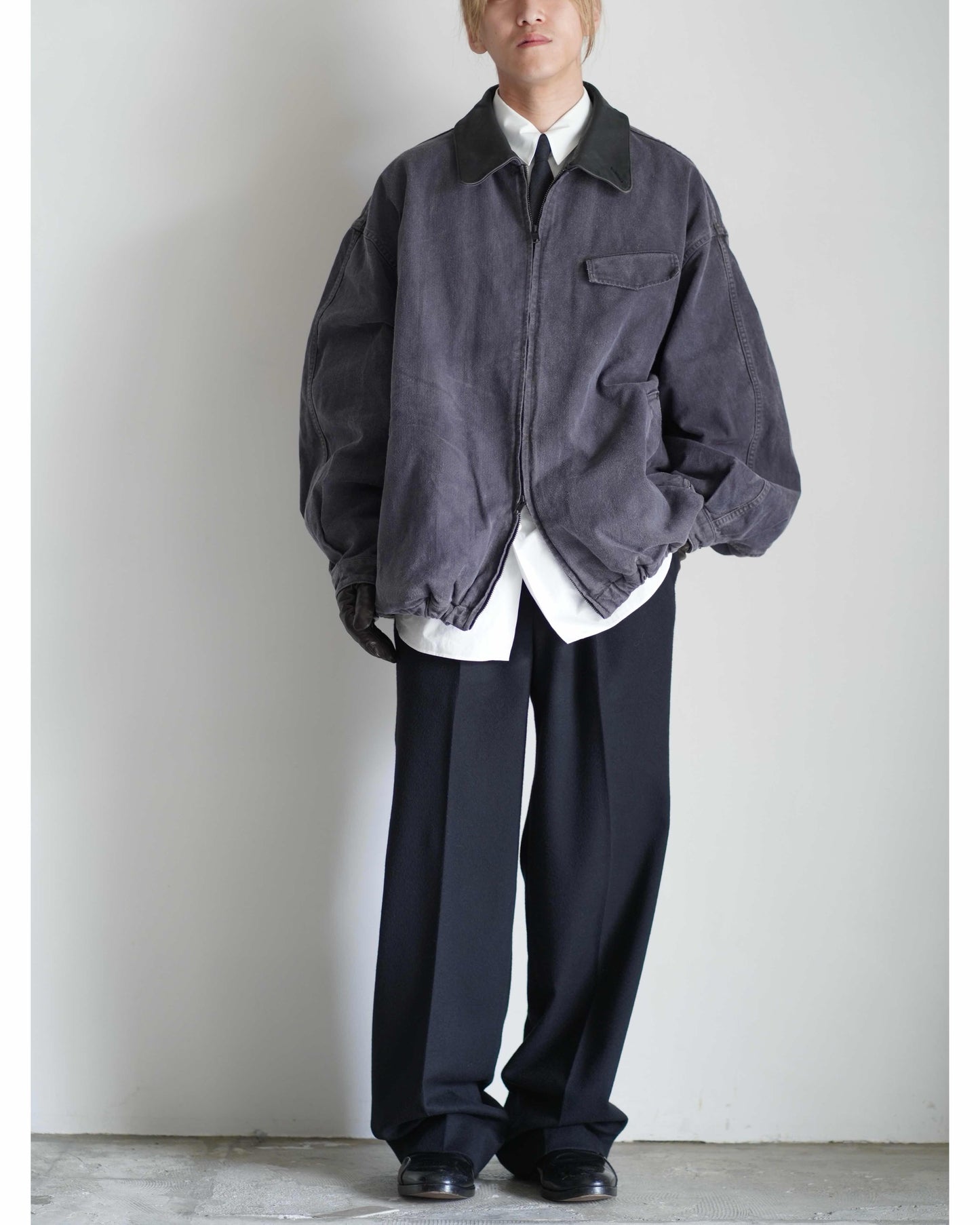 SULFUR DYED WHIP CORD VINTAGE ZIP JACKET