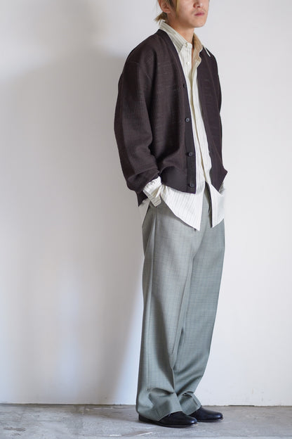 SLUB COTTON KNIT CARDIGAN