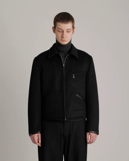Lot.332 Leather-Piped Cuff Sports Jacket