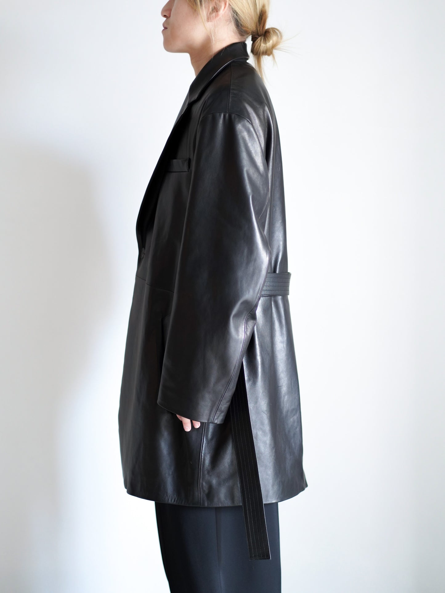 LAMBS LEATHER HALF COAT