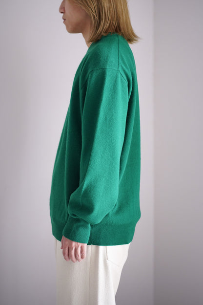 PURE CASHMERE KNIT CREW NECK LS