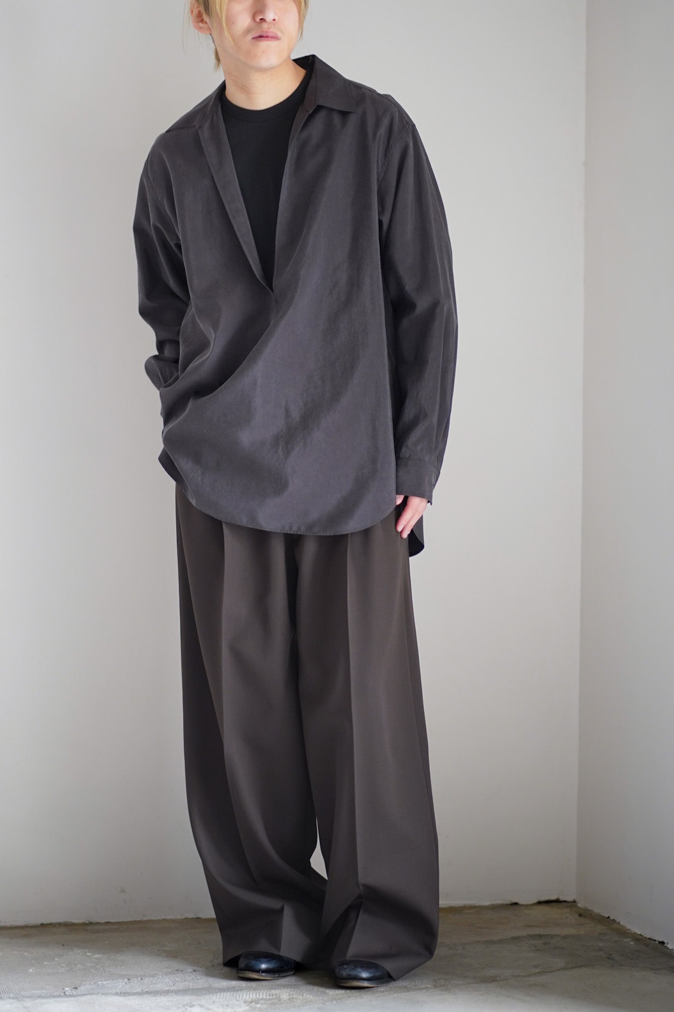 SILK NYLON SKIPPER SHIRT