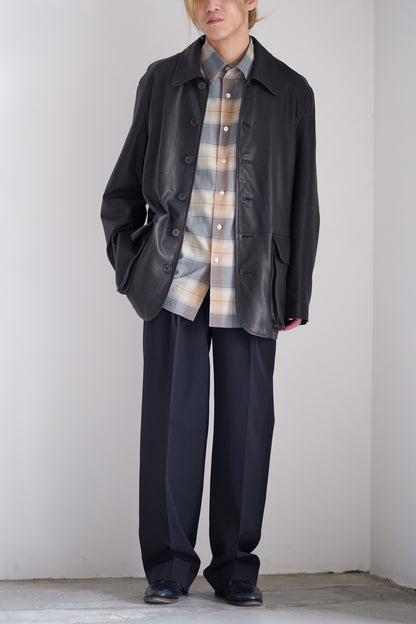 TEXTURED LAMB LEATHER BLOUSON