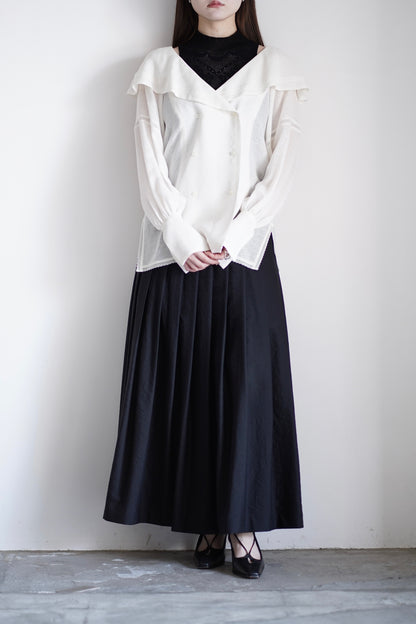 LACE JACQUARD SAILOR COLLAR BLOUSE