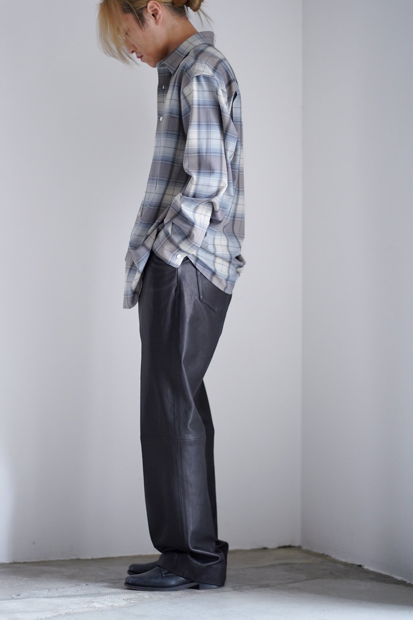 SUPER LIGHT WOOL CHECK SHIRT