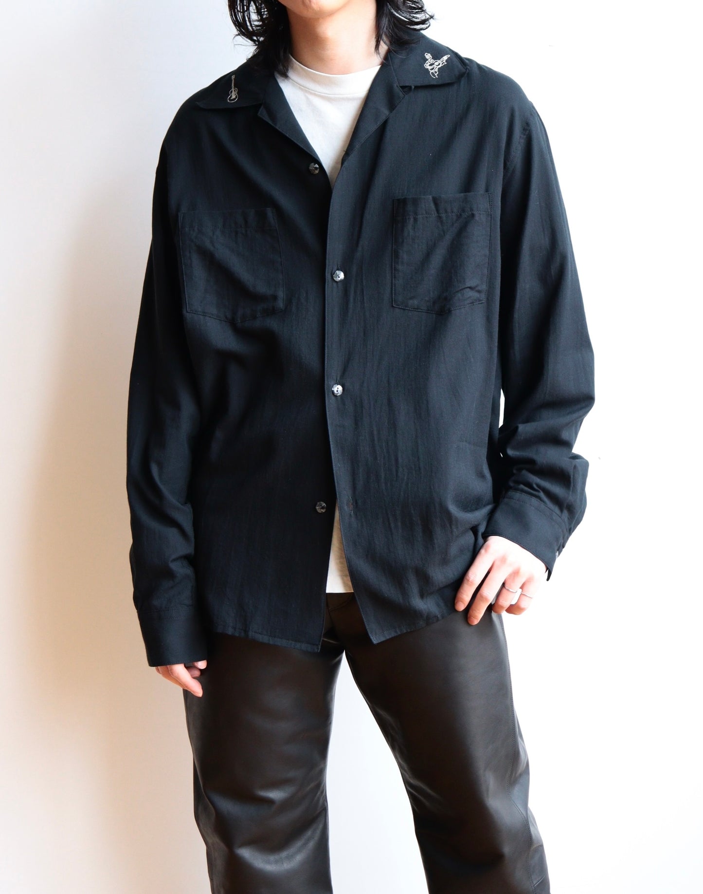 open collar shirt