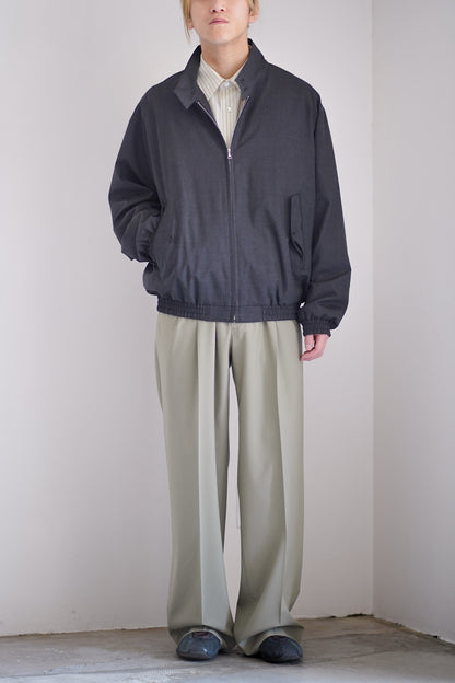 ULTRA FINE TROPICAL WOOL TWO-TUCK SLACKS