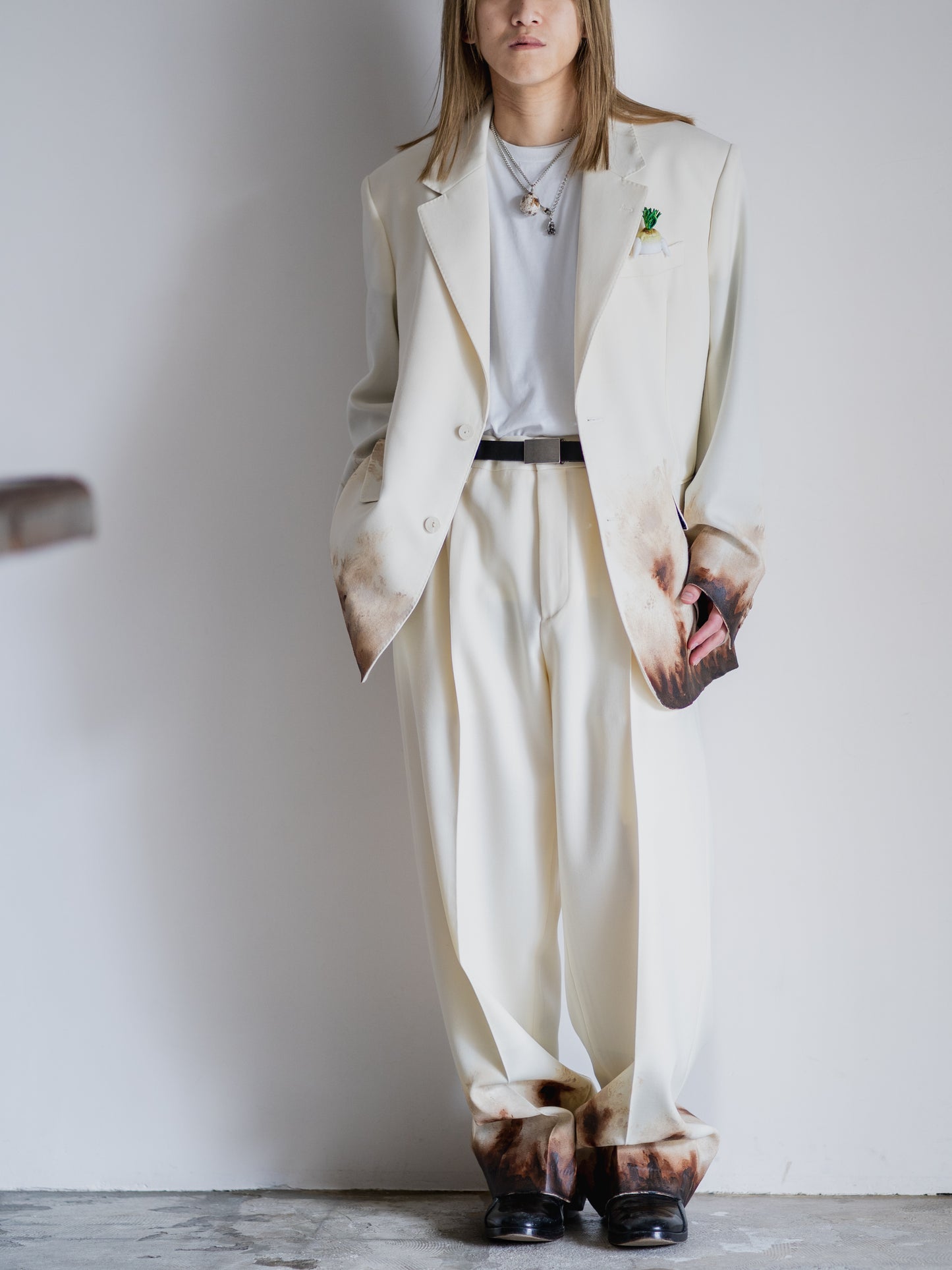 MUD-HAND-PAINTED TAILORED JACKET