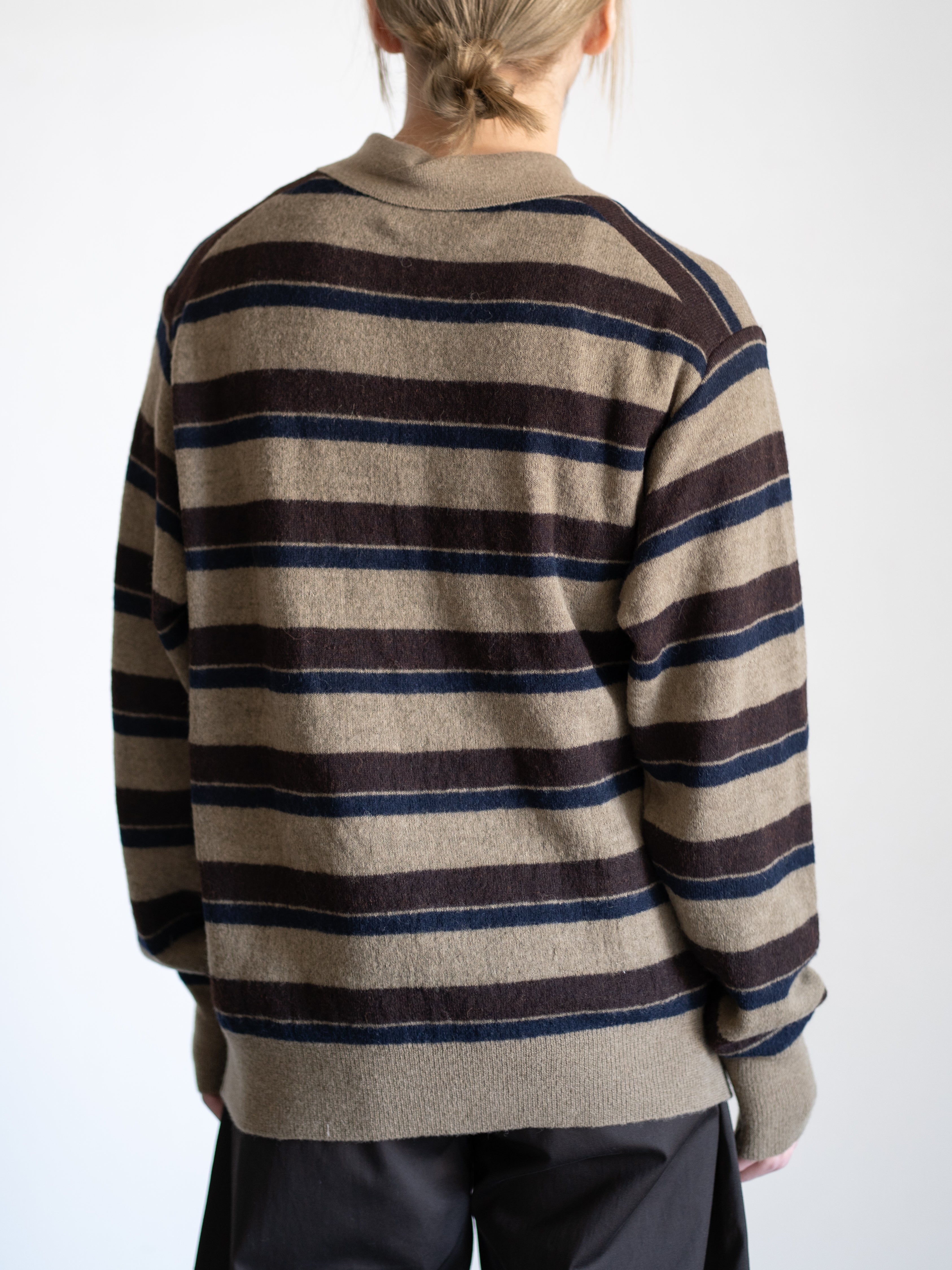 【タグありほぼ未使用】W/AL/NY Knit Stripe Polo LS ssstein | W/AL/NY KNIT STRIPE POLO LS – イデアル公式オンラインショップ