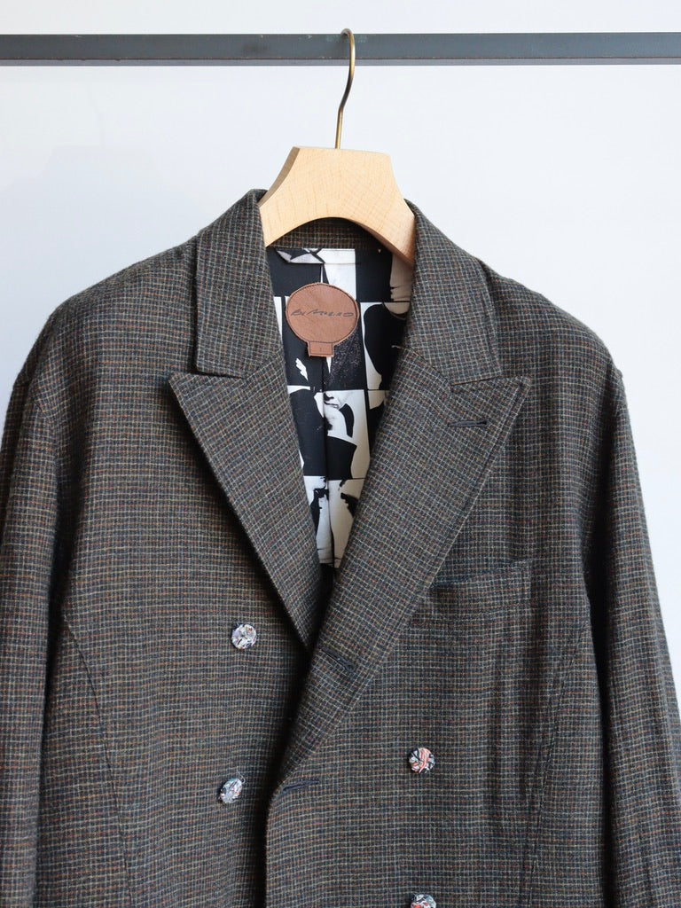 double breased director's jacket -check-