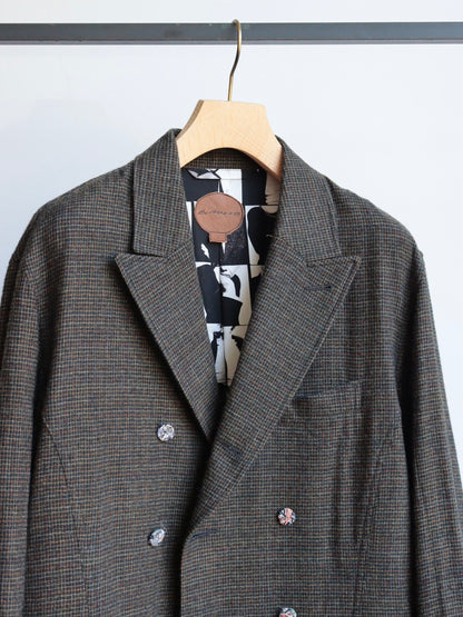 double breased director's jacket -check-