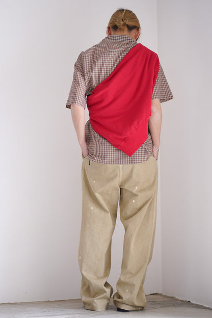 AIRY LIGHT COTTON CHECK HALF SLEEVED SHIRT