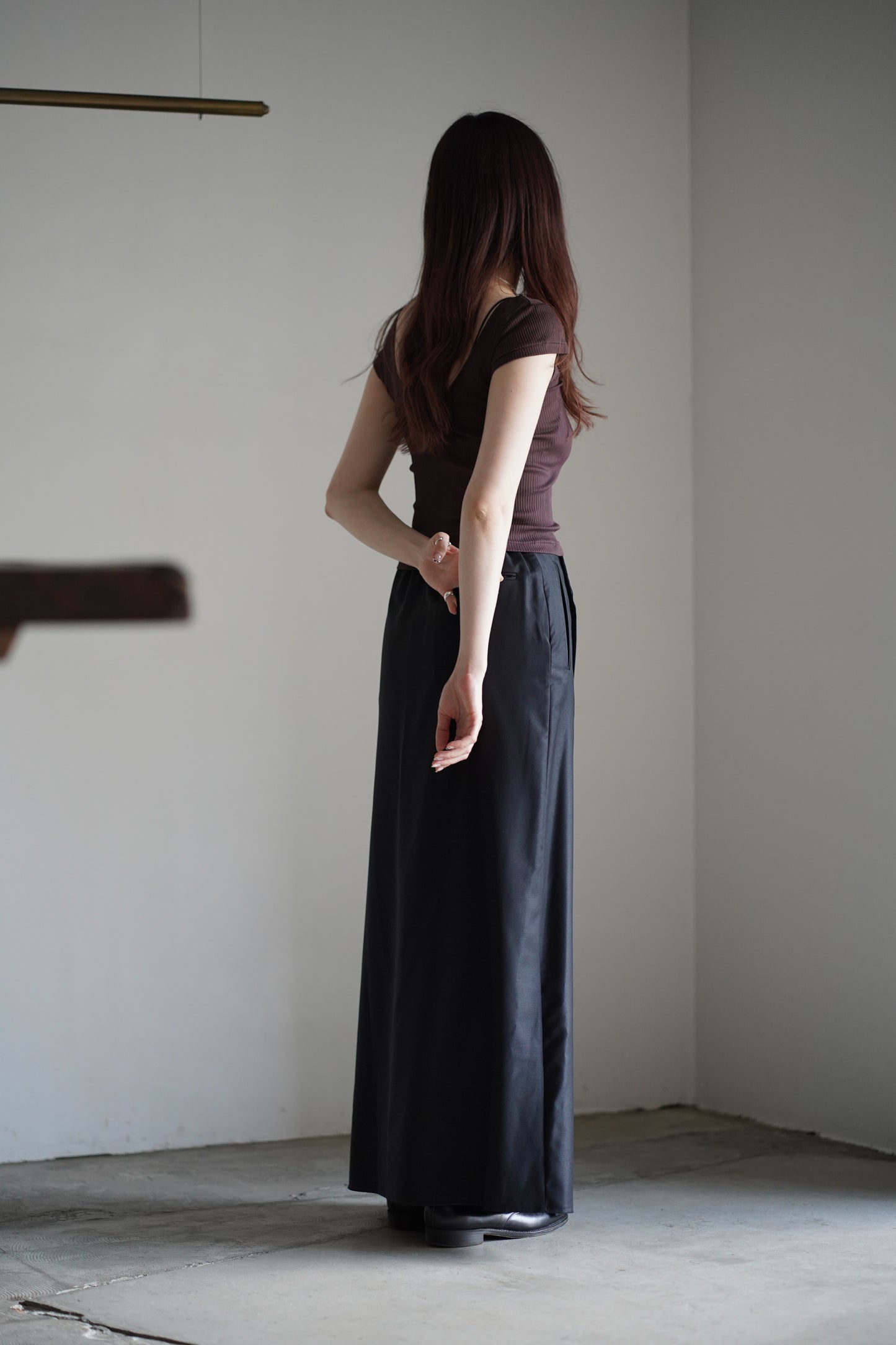WOOL SILK WRAP SKIRT