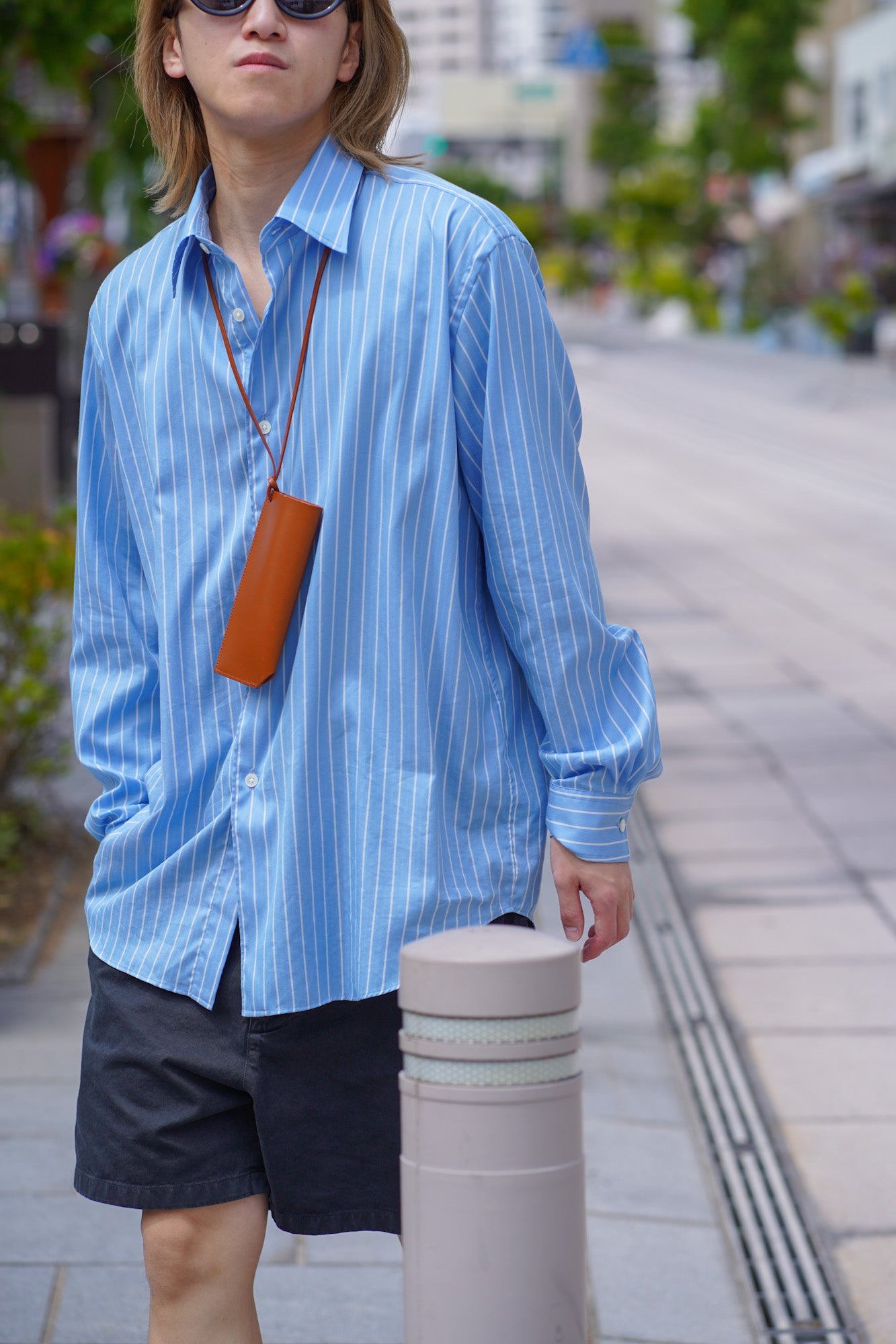 COTTON SILK STRIPE SHIRT