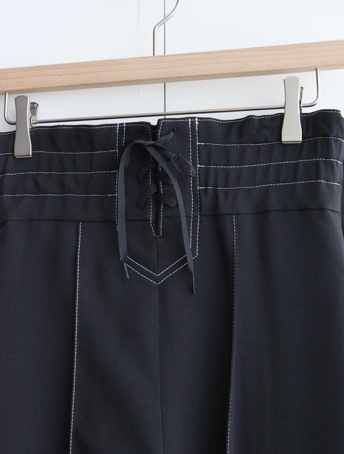 WHITE STTITCH HIGHT WAIST MARINE PANTS