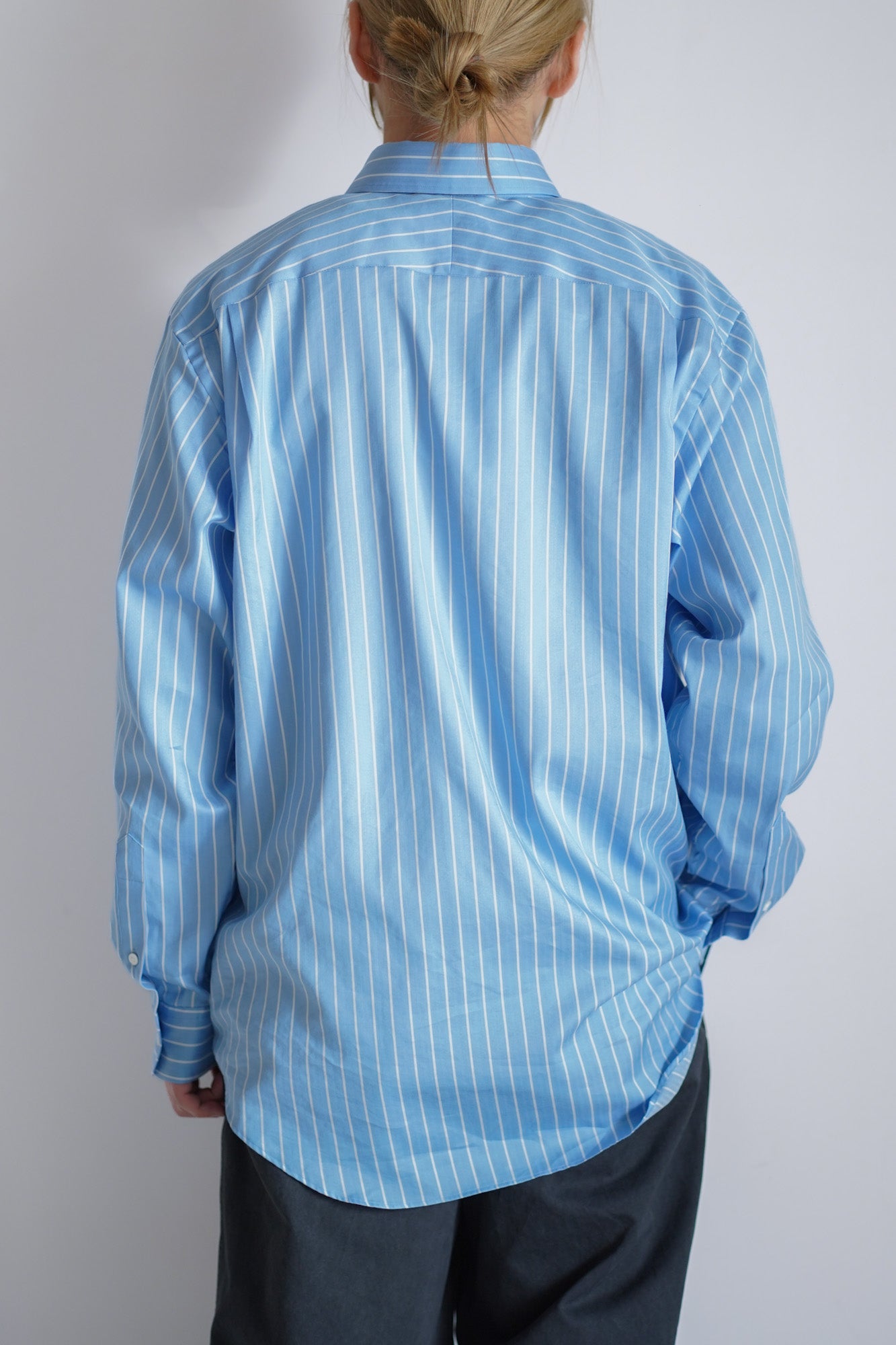 COTTON SILK STRIPE SHIRT