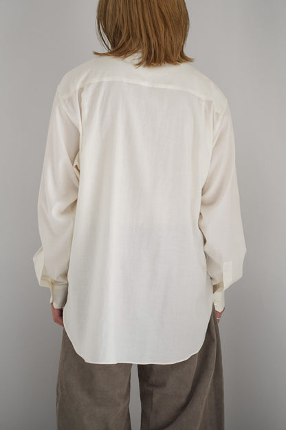 COTTON SILK OVERSIZED LS SHIRT