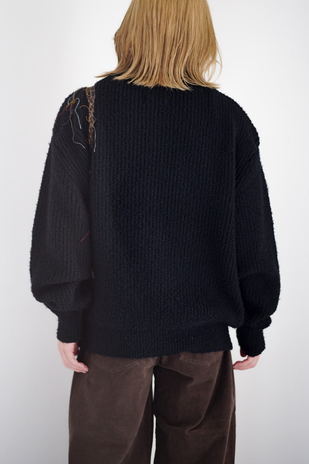 TROMPE L’OEIL EMBROIDERY HALF ZIP KNIT