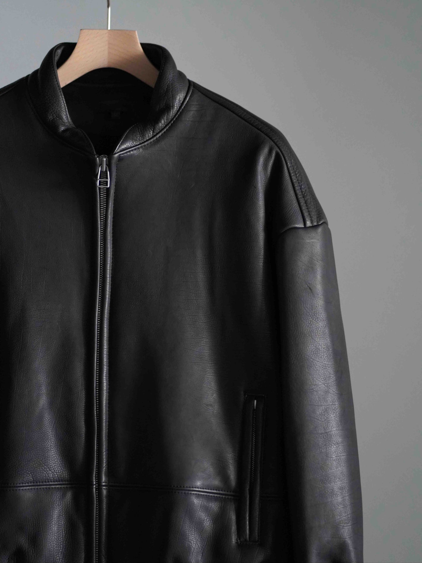 PADDED LEATHER BLOUSON