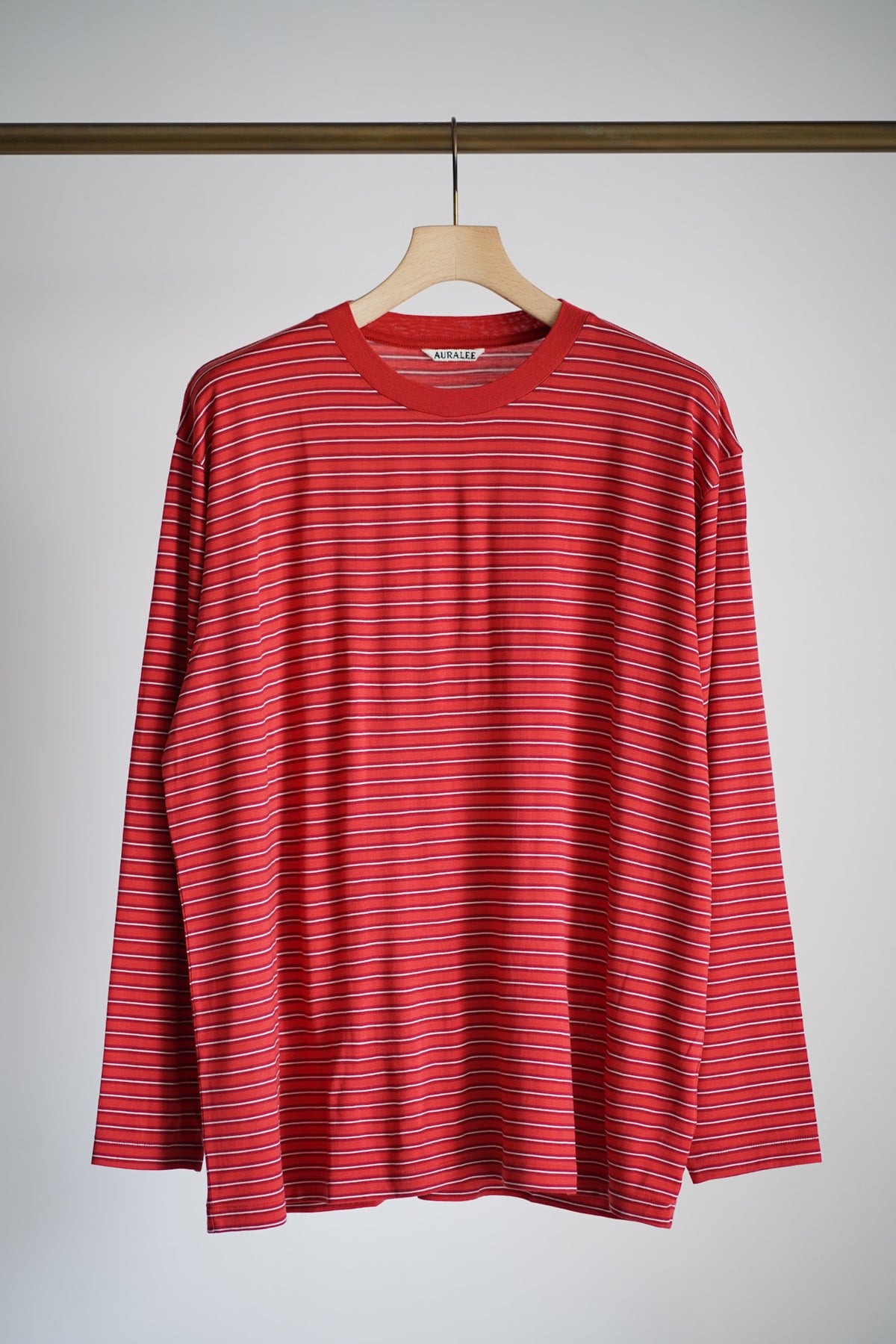 SOFT SMOOTH WOOL STRIPE JERSEY L/S TEE