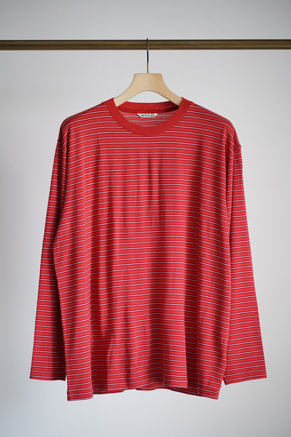 SOFT SMOOTH WOOL STRIPE JERSEY L/S TEE