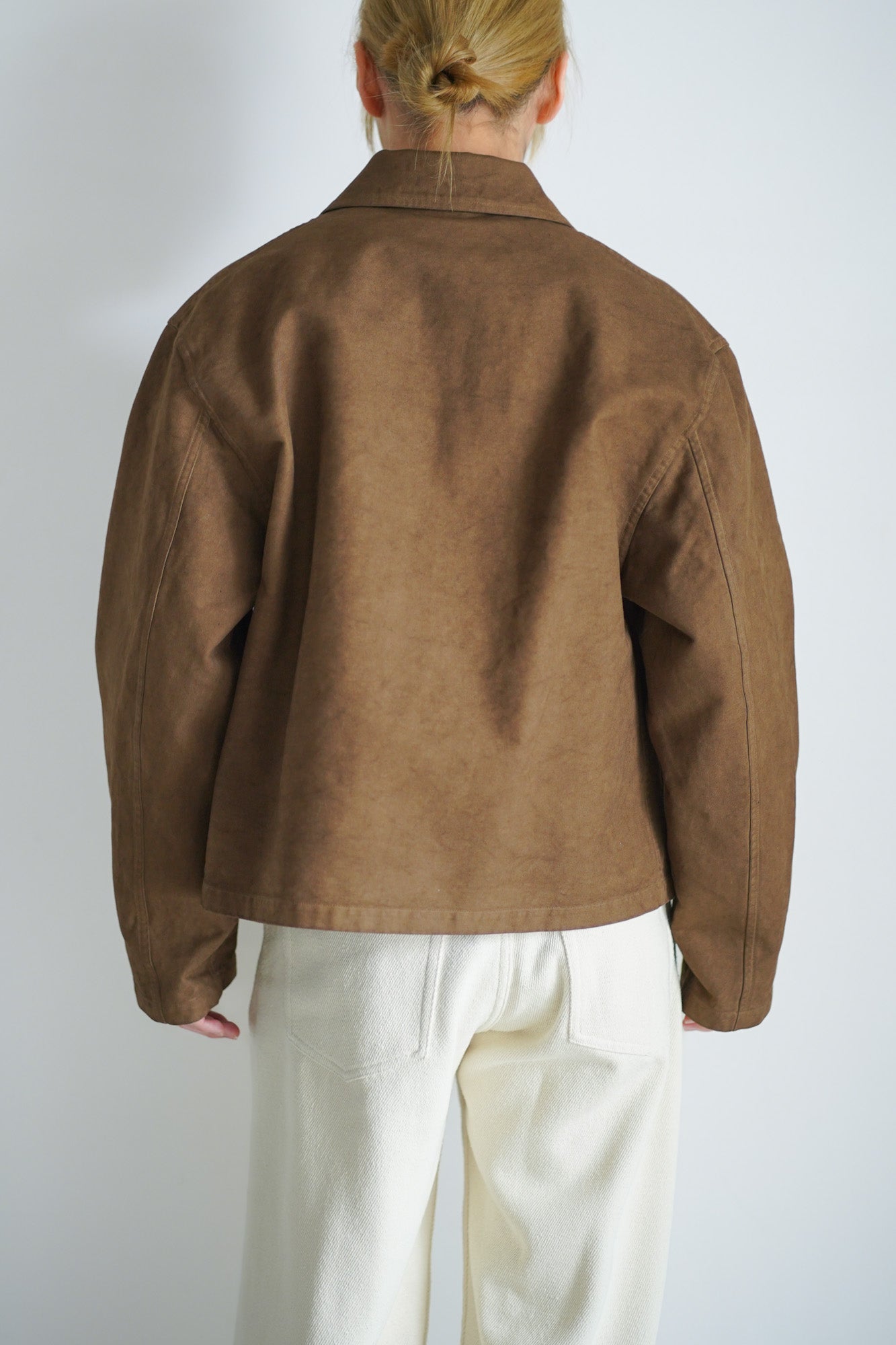 GARMENT-DYED ORGANIC COTTON HEAVY TWILL SHORT WORK JACKET