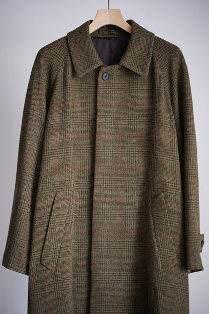 BRITISH TWEED RAGLAN SLEEVE BALMACAAN COAT