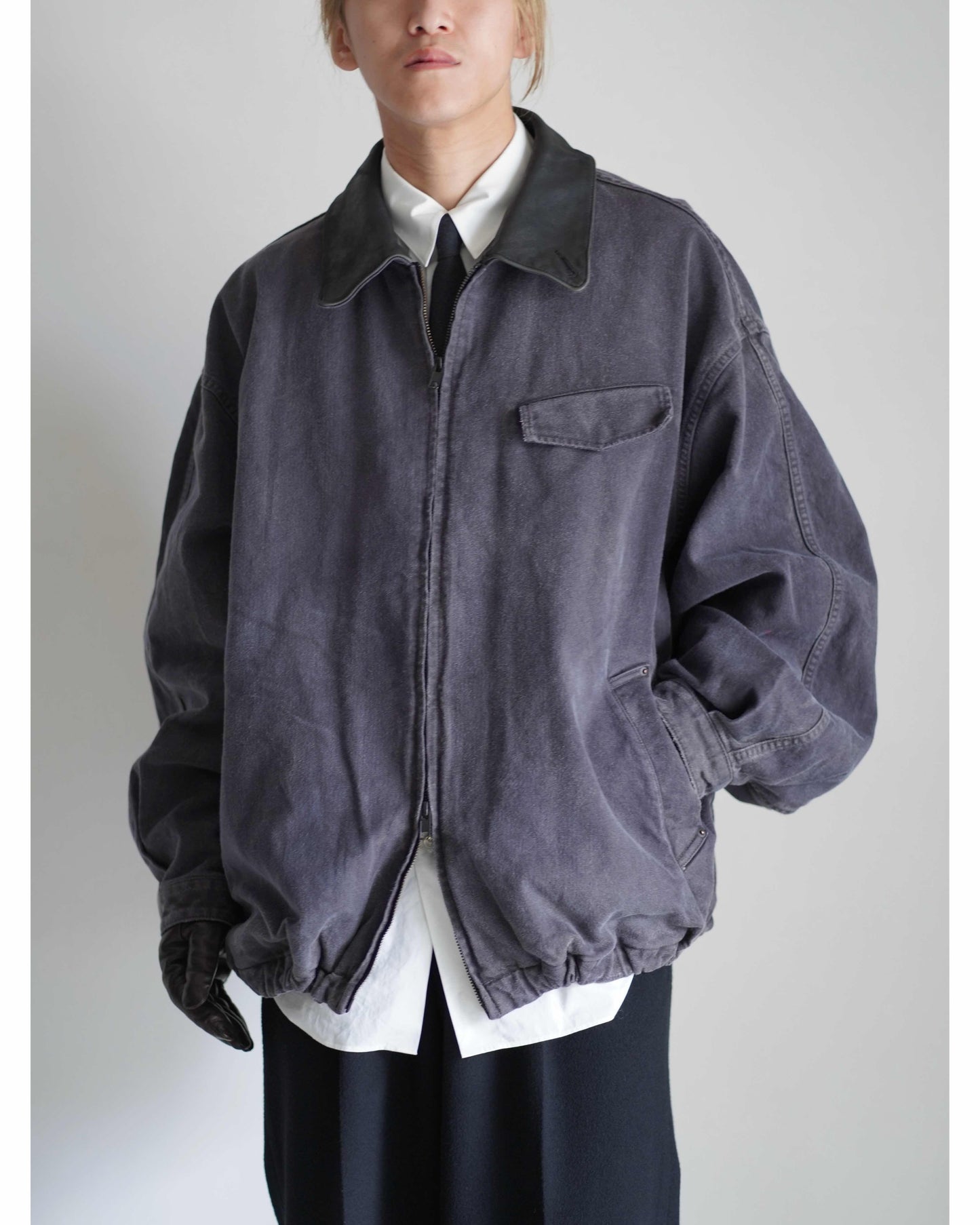 SULFUR DYED WHIP CORD VINTAGE ZIP JACKET