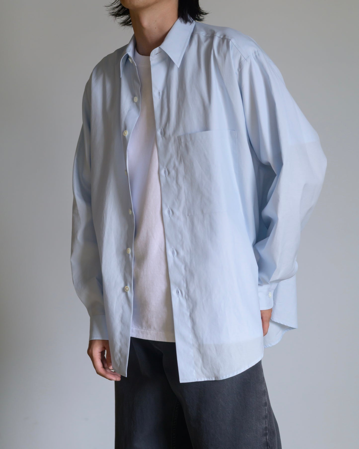 WASHED FINX TWILL BIG SHIRT