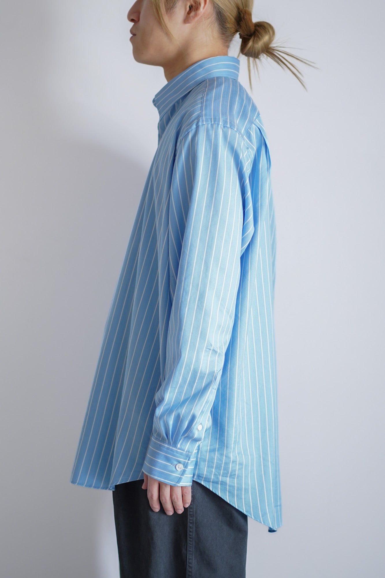 COTTON SILK STRIPE SHIRT