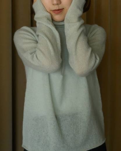 DOUBLE COLLAR ALPACA KNIT