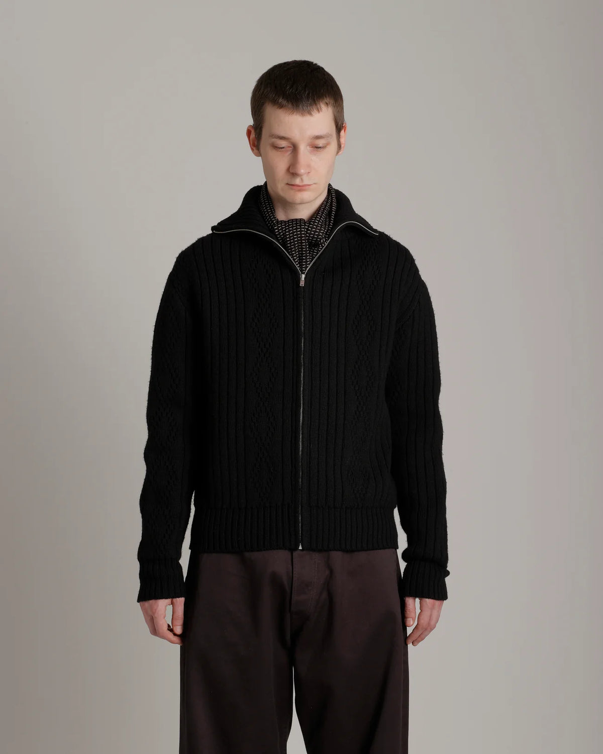 Lot.533 Zip-Up KnIt Blouson