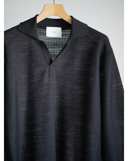 SLUB COTTON KNIT SKIPPER LS