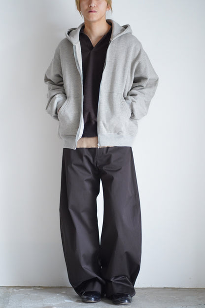 COTTON CASHMERE SWEAT ZIP HOODY