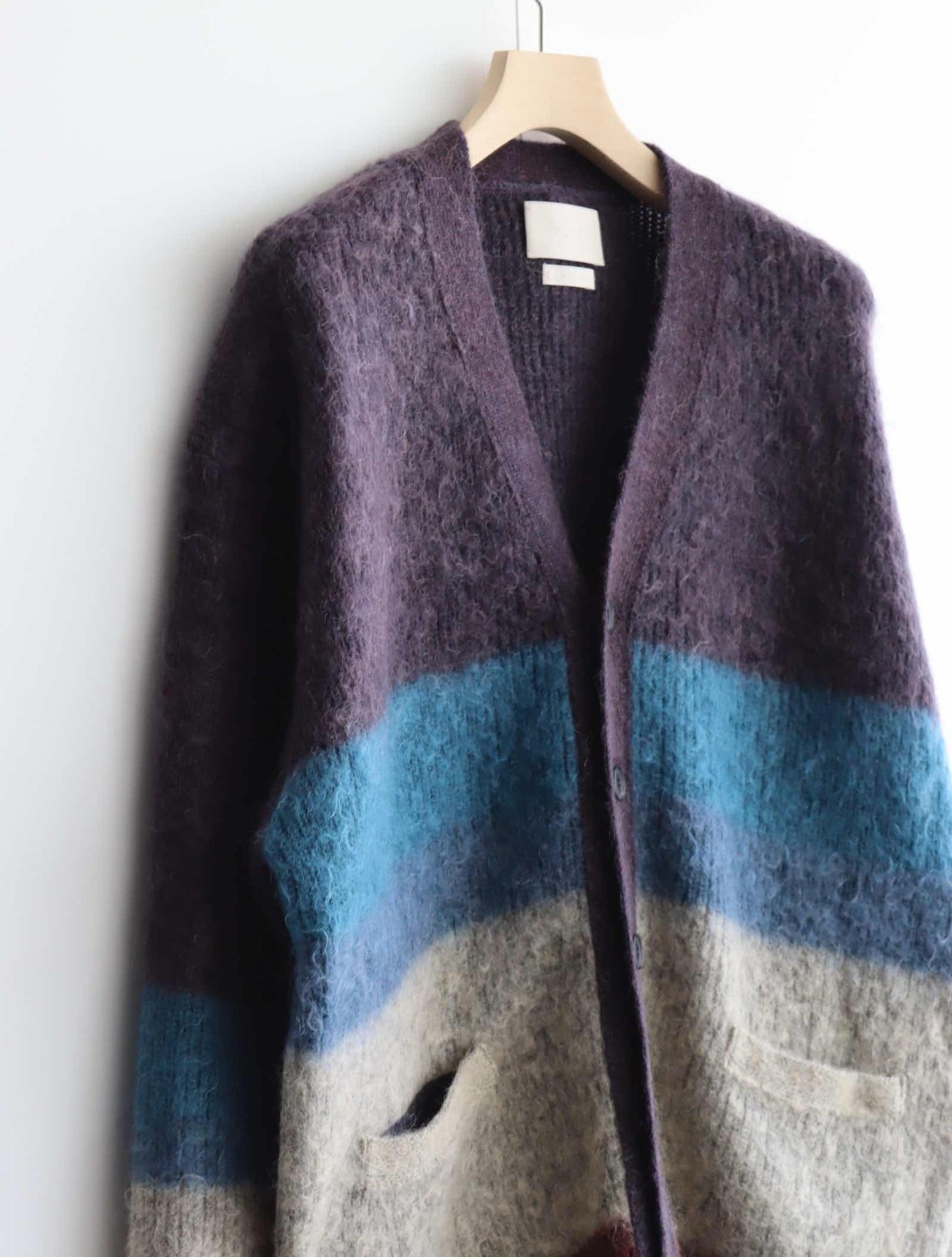 MOHAIR BORDER CARDIGAN