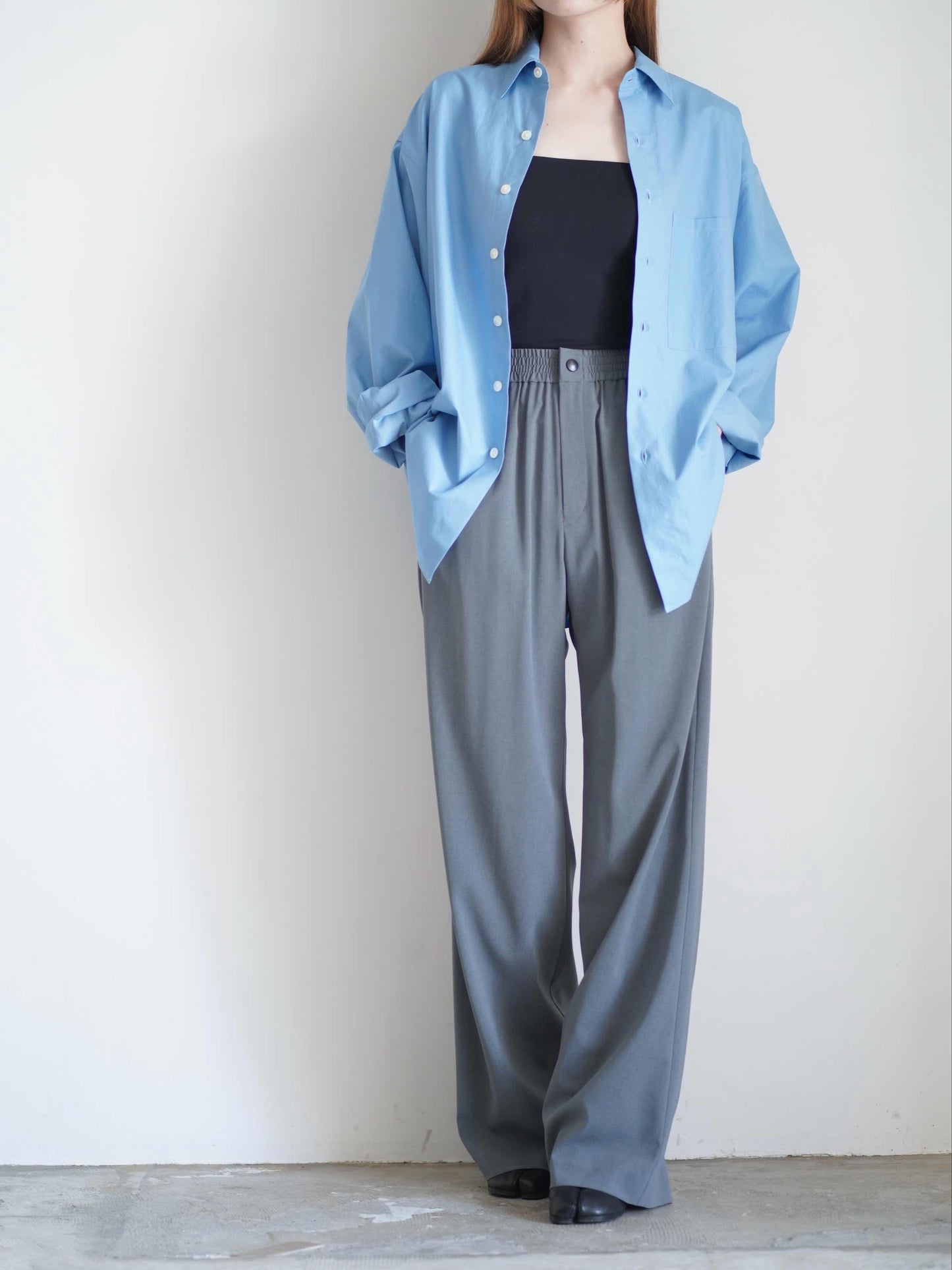 STRETCH WIDE-LEG PANTS