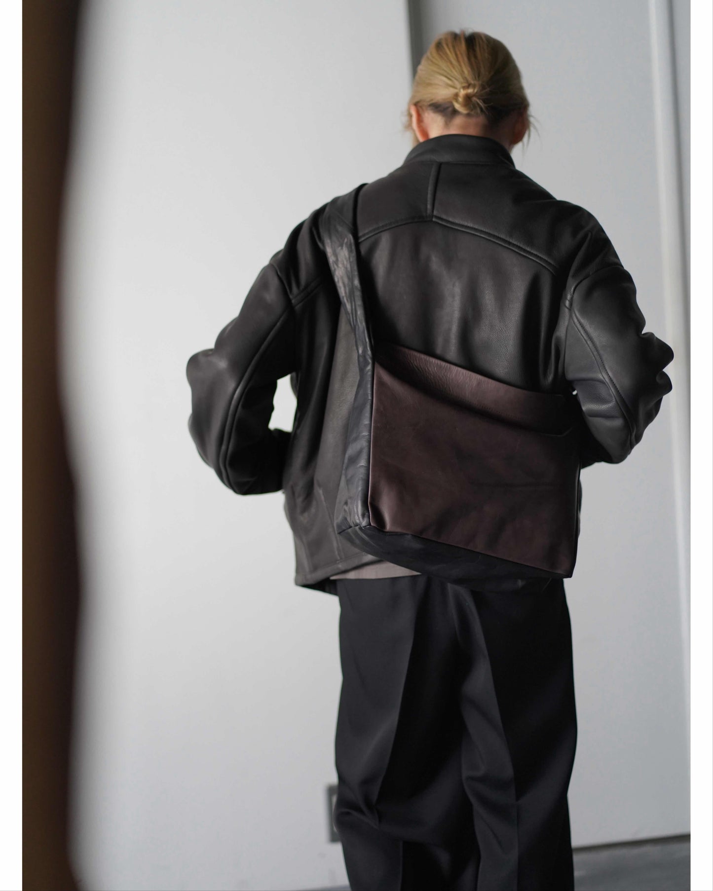 PADDED LEATHER BLOUSON