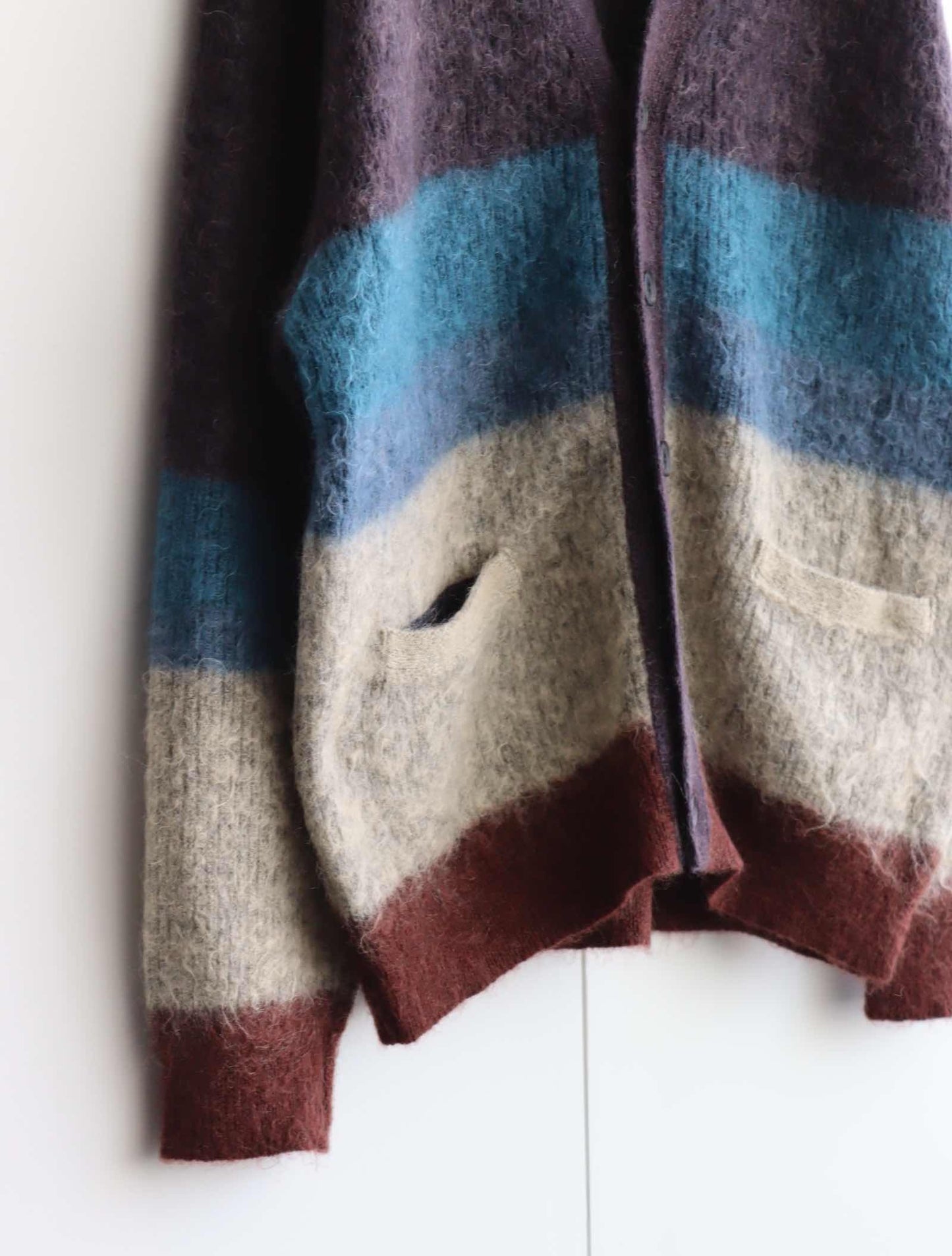 MOHAIR BORDER CARDIGAN