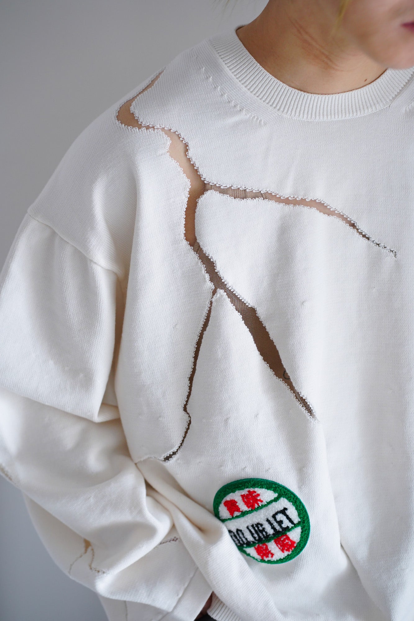 CRACKED EGG KNIT PULLOVER