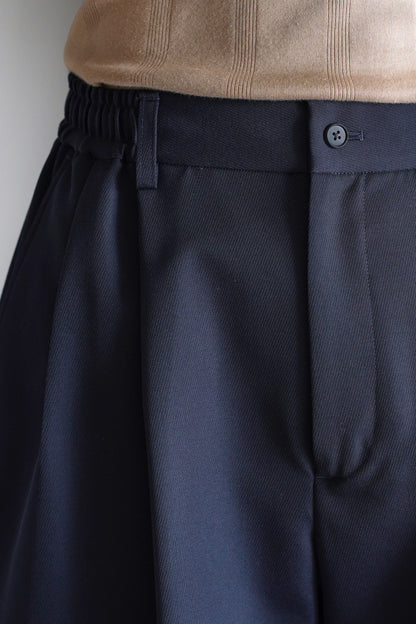WOOL KERSEY WIDE EASY SHORT TROUSERS