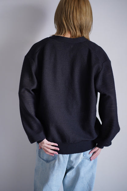 SLUB COTTON KNIT CARDIGAN