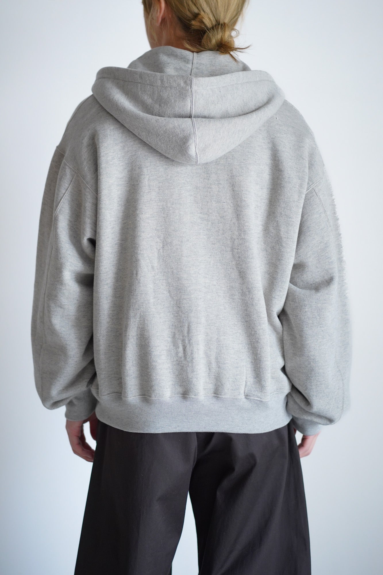 COTTON CASHMERE SWEAT ZIP HOODY