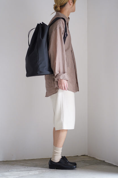 AIRY LIGHT COTTON CHECK BIG SHIRT