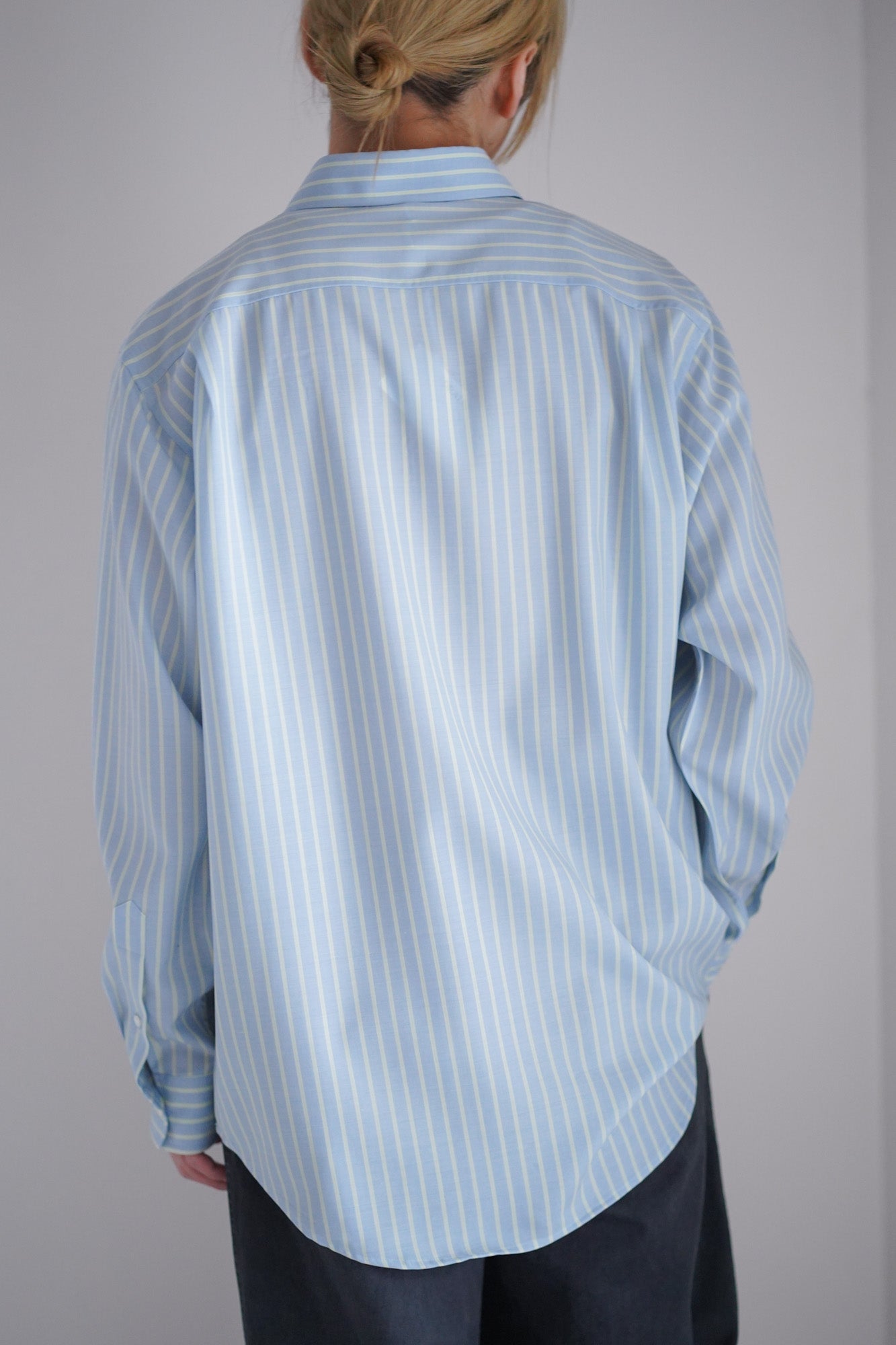 SUPER FINE WOOL STRIPE SHIRT