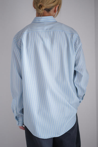 SUPER FINE WOOL STRIPE SHIRT
