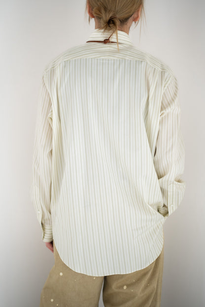 COTTON SILK STRIPE SHIRT