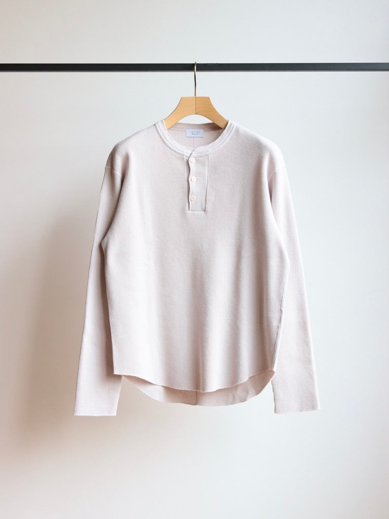 US2536 / LONG SLEEVE HENRY NECK WAFFLE T-SHIRT