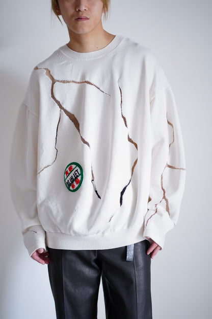 CRACKED EGG KNIT PULLOVER